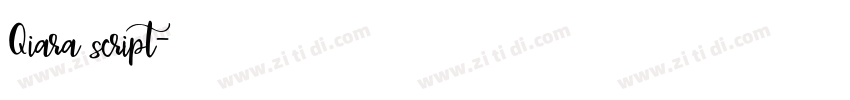 Qiara script字体转换